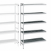 Thumbnail image #3 for Fermostock 5-Tier Polymer Shelving Unit Expansion Kit, 83 Inch H x 59 Inch W x 18 Inch D, 1 Upright