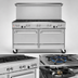Thumbnail image #3 for Ultimate 60-Inch Gas Restaurant Range with 4 Non-Clog Burners, 36-Inch Griddle, Convection Oven, and Cabinet Base