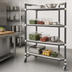 Thumbnail image #3 for Cambro Camshelving Elements XTRA High Density Top Rail 4-Tier Vented Mobile Starter Unit, 24 x 60 x 80 Inches