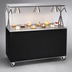 Thumbnail image #3 for Vollrath 2-Series Affordable Portable 46-Inch Mobile Utility Station with Stainless Steel Top, Lighted Buffet Breath Guard, and Sliding Door Storage Base