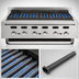 Thumbnail image #3 for Vulcan Achiever VACB72 72-1/2-Inch Heavy-Duty Countertop Gas Charbroiler with 13 Cast Iron Burners