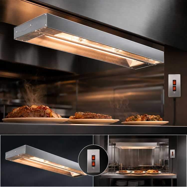 Product image #3 for Eagle RedHots 18-Inch Single Lighted Rod-Type Strip Heat Lamp with Remote, 208V, Standard Wattage