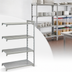 Thumbnail image #4 for Cambro Camshelving Premium 4-Tier Solid Add-On Polymer Shelving Unit, 24 x 42 x 72 Inches