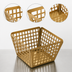 Thumbnail image #4 for American Metalcraft Square Laser-Cut Stainless Steel Fry Basket, Gold, 5 x 5 x 3 Inches