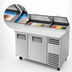 Thumbnail image #3 for True 60-1/4-Inch 2-Section Pizza Prep Table with Self-Contained Side-Mounted Refrigeration