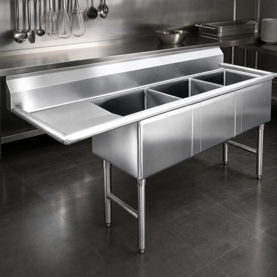 18-Gauge 304 Stainless Steel Construction