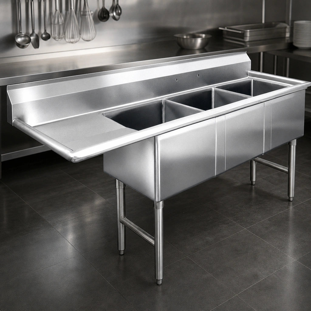 18-Gauge 304 Stainless Steel Construction