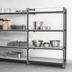 Thumbnail image #3 for Cambro Camshelving Basics Plus 4-Tier Solid Add-On Polymer Shelving Unit, 24