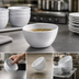Thumbnail image #3 for American Metalcraft Crave Collection Cloud Round Melamine Bouillon Cup, 10 oz