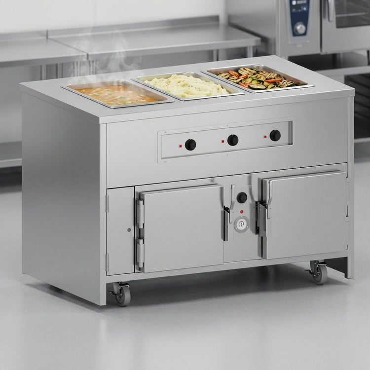 Product image #2 for Atlas Metal INFHB-3 Mobile Hot Food Unit, 3 Well, Electric