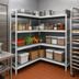 Thumbnail image #3 for Fermostock 4-Tier Corner Expansion Polymer Shelving Unit, 71 Inch H x 35 Inch W x 22 Inch D, Anodized Aluminum
