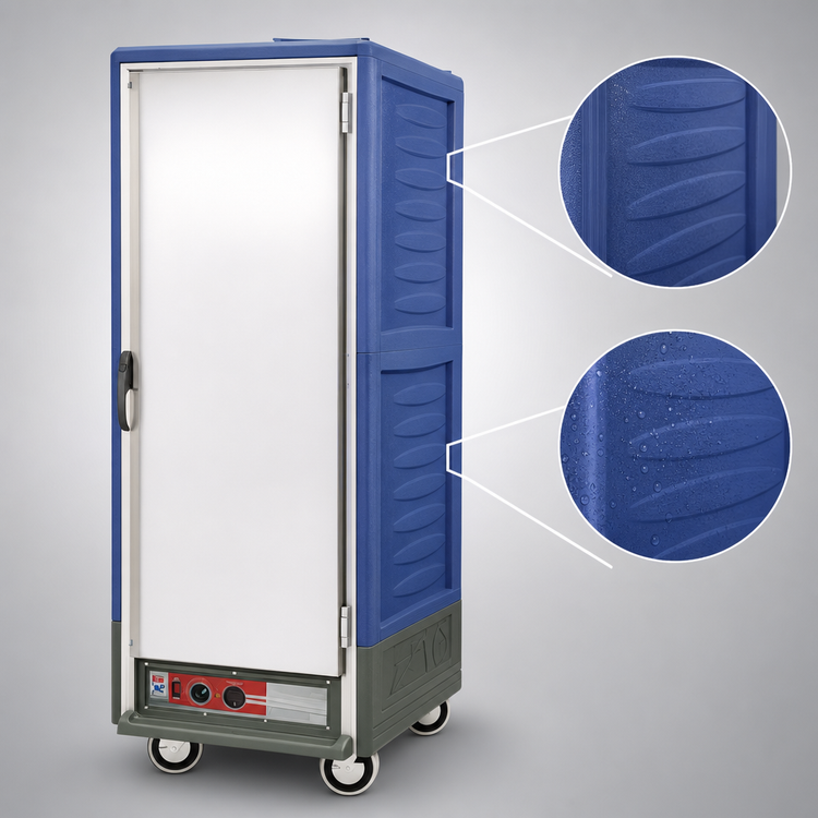 Product image #3 for Metro C5 3 Series Full-Height Low-Watt Heated Holding & Proofing Cabinet, Blue Insulation Armour, Solid Door, Universal Wire Slides
