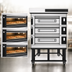 Thumbnail image #3 for Moretti Forni S125E 3-Deck Modular Electric Pizza Deck Oven with Stand