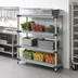 Thumbnail image #3 for MetroMax 4 All-Polymer Add-On Shelving Unit with 4 Open Grid Shelves, 48