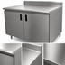 Thumbnail image #3 for Advance Tabco 72-Inch x 36-Inch Enclosed Work Table with Cabinet Base and Hinged Doors, 14-Gauge 304 Stainless Steel Top, and 5-Inch Backsplash