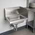 Thumbnail image #3 for BK Resources Wall-Mount Stainless Steel Hand Sink with Right Side Splash, 14 x 10 x 5 Bowl