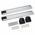 Thumbnail image #3 for Quantum QVTRK-2-108EST Single Unit Floor Track Assembly Kit, 2 9-Foot V-Groove Aluminum Tracks with End Stop Kits
