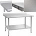 Thumbnail image #3 for Eagle BlendPort Budget Series 30 x 24 Inch 16 Gauge 430 Stainless Steel Work Table with Rear Upturn and Adjustable Undershelf