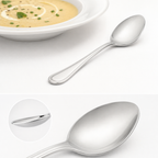 Thumbnail image #3 for Admiral Craft Equipment Corp. Avalon AV-DS/B 7-1/4-Inch Oval Soup Spoon, Extra-Heavy 18/8 Stainless Steel, Mirror Finish Case of 15