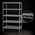 Thumbnail image #3 for Eagle Valu-Master 5-Tier Starter Wire Shelving Unit with QuadTruss Shelves, 42 x 24 x 74 Inches, Pewter Gray Epoxy Finish