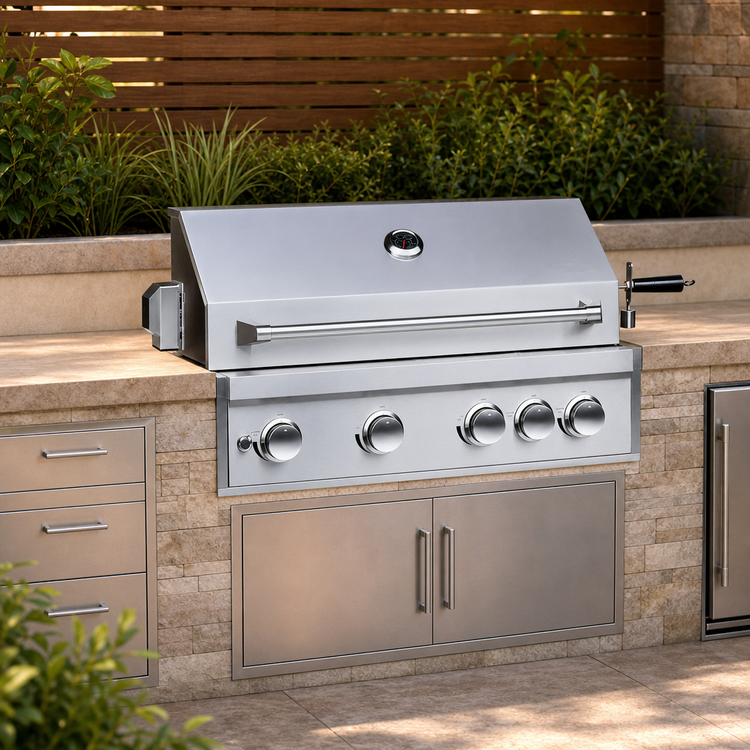 Product image #4 for KoolMore 30-Inch Built-In Liquid Propane Outdoor BBQ Grill with 5 Burners, Stainless Steel