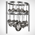 Thumbnail image #3 for John Boos PRB04 Boat-Shaped Table-Mount Stainless Steel Pot Rack with 24 Double Hooks