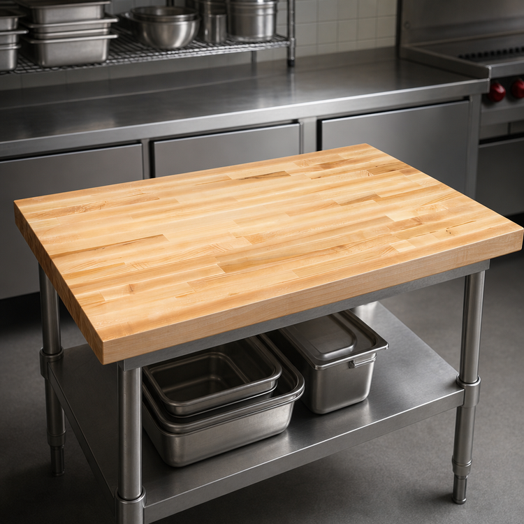 Product image #3 for Boos Block KCT-BL3632-V 36 Inches x 32 Inches Northern Hard Rock Maple Countertop — 1-1/2 Inches Thick, Varnique Finish