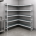 Thumbnail image #3 for Fermostock 5-Tier Corner Expansion Polymer Shelving Unit with Removable Inserts, 52W x 22D x 83H