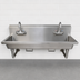 Thumbnail image #3 for BK Resources Two Station Wall Mounted 304 Stainless Steel Hand Wash Sink, 60 Inch Wide