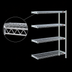 Thumbnail image #3 for Eagle Group A4-74-1860C 60-Inch 4-Tier Add-On Wire Shelving Unit, 18-Inch Deep x 74-Inch High, Chrome-Plated