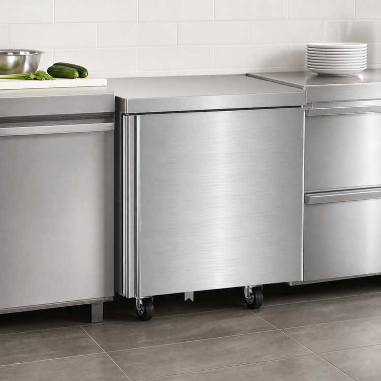 Product image #3 for Delfield 27-Inch Single-Section Front-Breathing Undercounter Freezer Worktop Base with One Door