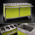 Thumbnail image #3 for Director's Choice DCS4-HFU-C Mobile Electric Hot Food Table with 4 Insulated Wells