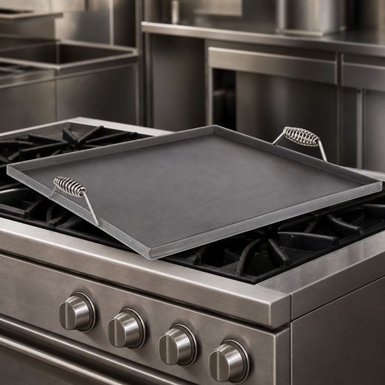 Product image #3 for Comstock-Castle 4-Burner Lift-Off Steel Griddle for Commercial Ranges