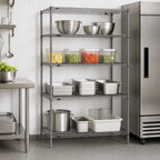 Thumbnail image #3 for Metro Super Erecta SE-244874K4-S-4 Stationary Starter Wire Shelving Unit, 48"W x 24"D x 74-1/2"H, 4 Shelves, Gray Epoxy Finish