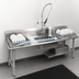 Thumbnail image #3 for BK Resources 48-Inch Straight Left-to-Right Soiled Dish Table with Pre-Rinse Sink and 10-Inch Backsplash