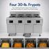 Thumbnail image #3 for Frymaster FilterQuick Oil-Conserving 4-Vat Electric Fryer Battery with 30-lb. Frypots