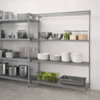 Thumbnail image #3 for Metro Super Erecta AN366C Add-On Chrome Wire Shelving Unit, 60"W x 18"D x 63"H, 4 Shelves