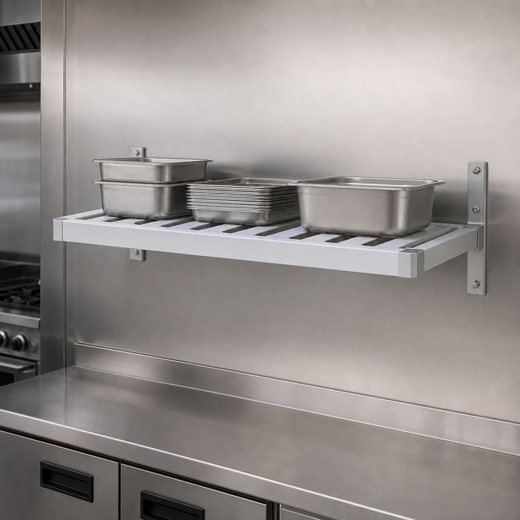 Product image #4 for New Age Adjust-A-Shelf T-Bar Wall-Mounted Aluminum Shelf, 36 x 24 Inches, 1,500 lb Capacity
