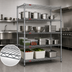 Thumbnail image #3 for Eagle Group Valu-Master 4-Tier Starter Wire Shelving Unit, 72 x 24 x 63 Inches, Pewter Gray Epoxy Finish