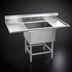 Thumbnail image #3 for Spec-Master One-Compartment Stainless Steel Sink With 36-Inch Left Drainboard, 57-1/2 Inch W x 27 Inch D