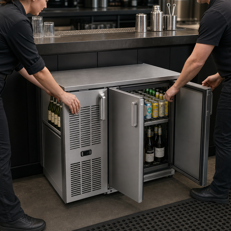 Product image #3 for Glastender CP1FL32 32-Inch Pass-Thru One-Zone Front-Serviced Low-Profile Back Bar Cooler