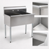 Thumbnail image #3 for Eagle Group Two-Compartment 16 Gauge 304 Stainless Steel Utility Sink, 37-3/8 Inch x 25 Inch