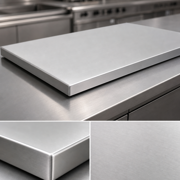 Product image #4 for John Boos Stainless Steel Countertop, 60 x 32 Inches, 1-1/2 Inch Thick, Flat No Backsplash
