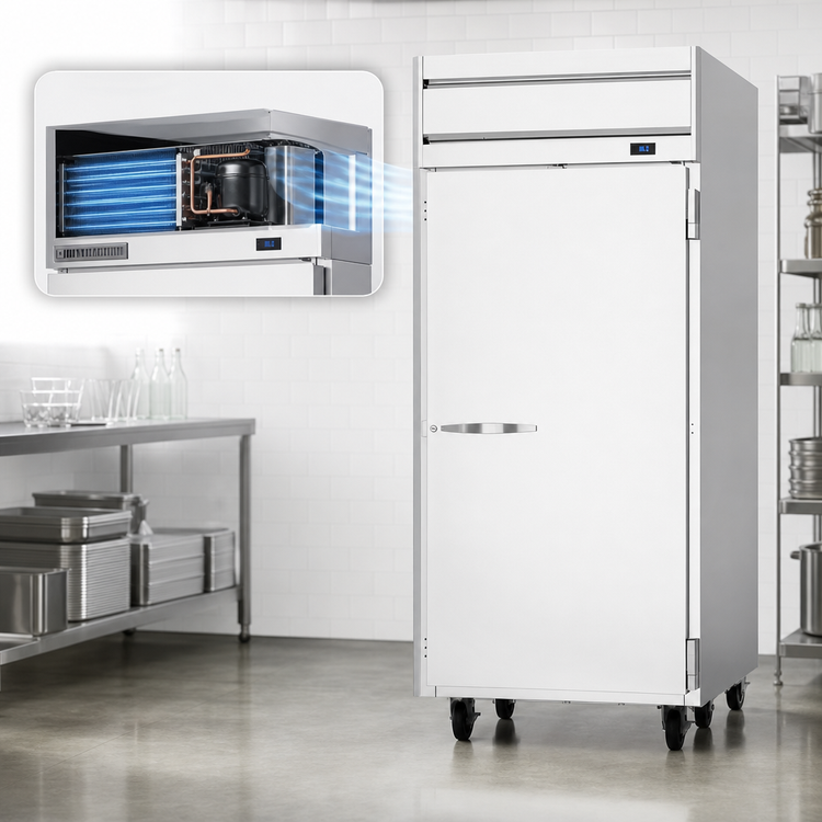 Product image #3 for Beverage-Air Horizon Series One-Section Top-Mount Reach-In Refrigerator, 30.76 Cu. Ft., Solid Right-Hand Door