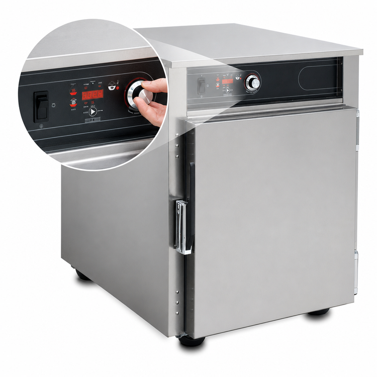 Product image #3 for FWE G2 Series Cook-Hold Mobile Cabinet, Low Voltage, Half-Height, 4 Full-Size Sheet Pan Capacity