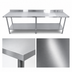 Thumbnail image #3 for Sapphire 120-Inch x 24-Inch Stainless Steel Work Table with 5-Inch Backsplash and Undershelf