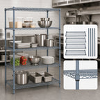Thumbnail image #3 for Quantum WR86-2172GY 4-Shelf Wire Shelving Starter Unit, 72"W x 21"D x 86"H, Gray Epoxy Finish