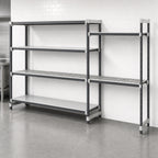 Thumbnail image #3 for Cambro Camshelving® Elements EXA216084VS4480 Stationary Polymer Shelving Add-On Unit, 60 x 21 x 84 in, 4-Shelf, Vented & Solid, Gray