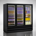 Thumbnail image #3 for Howard-McCray Three-Section Bottom-Mount Hinged Glass Door Refrigerator Merchandiser, 65 Cu. Ft., Black