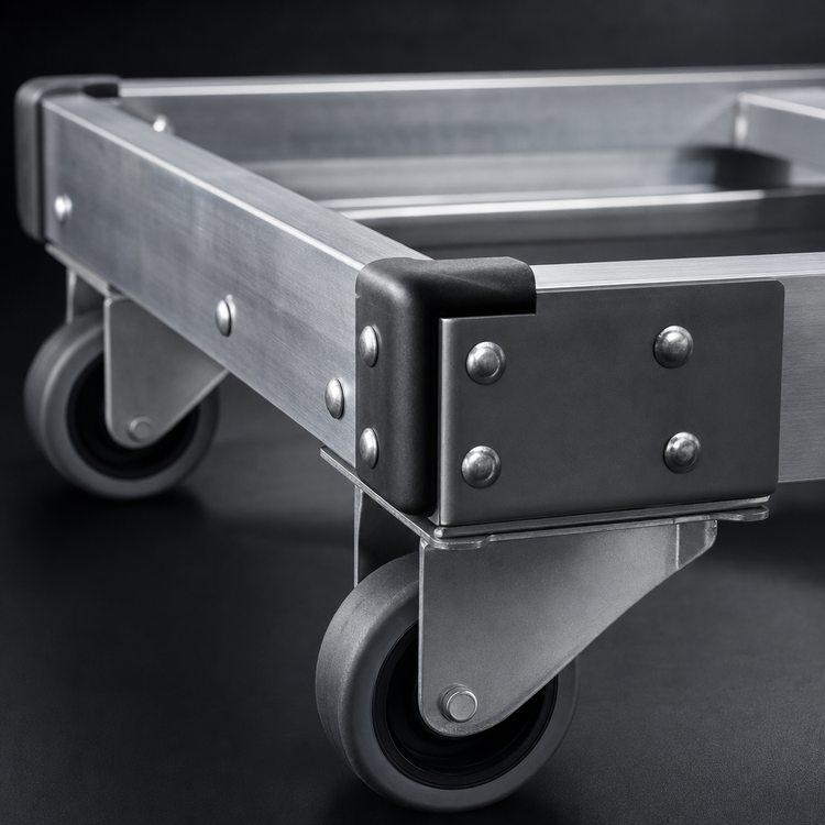 Product image #3 for Metro 42"W x 18"D Aluminum Truck Dolly Frame with Corner Bumpers